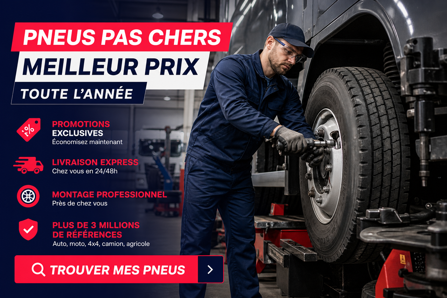 Pression, montage et entretien des pneus poids lourd