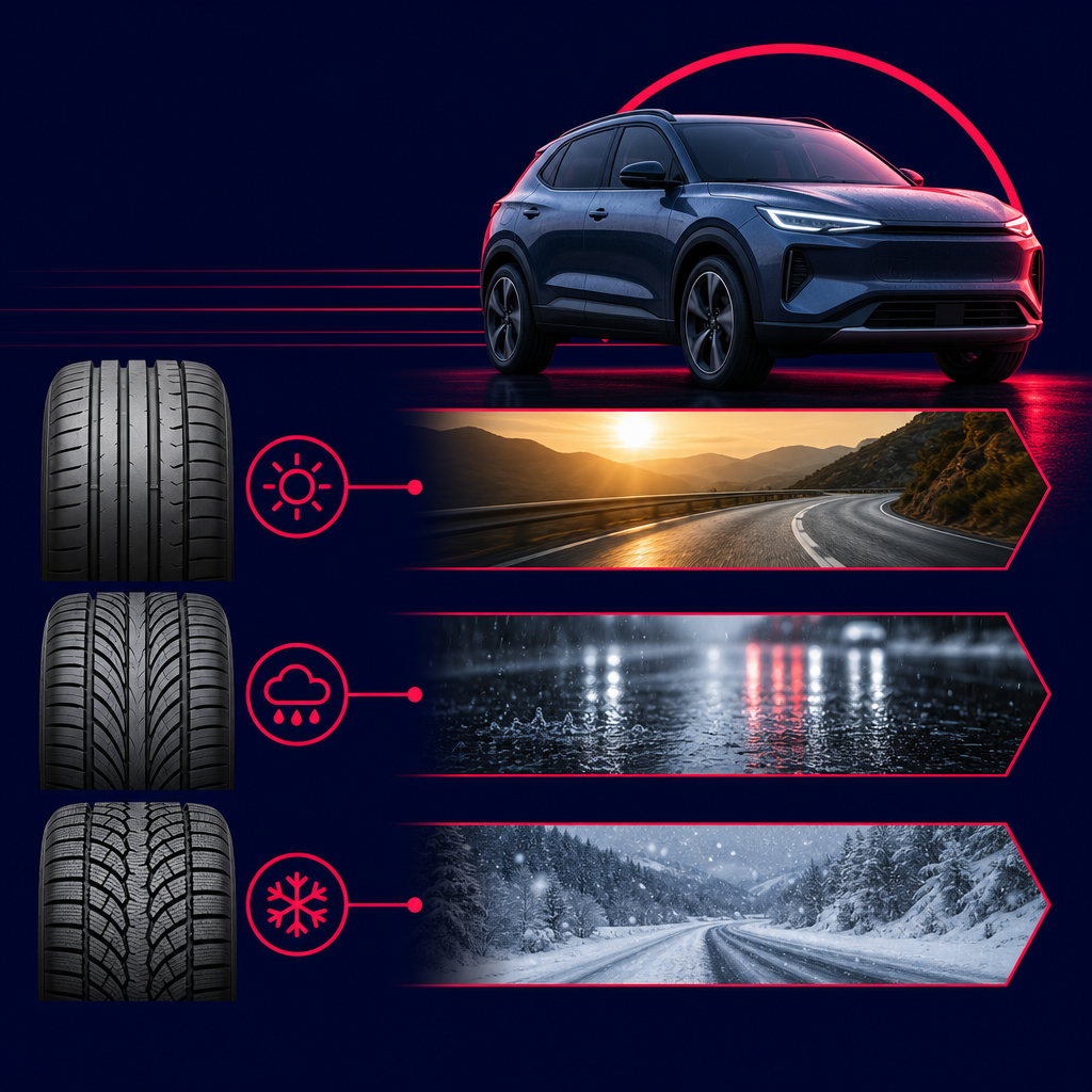 Les meilleurs pneus pour SUV électrique selon votre usage et la saison