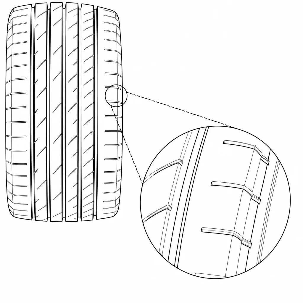 Schéma illustratif : Ponts de gomme entre les découpes successives des épaules