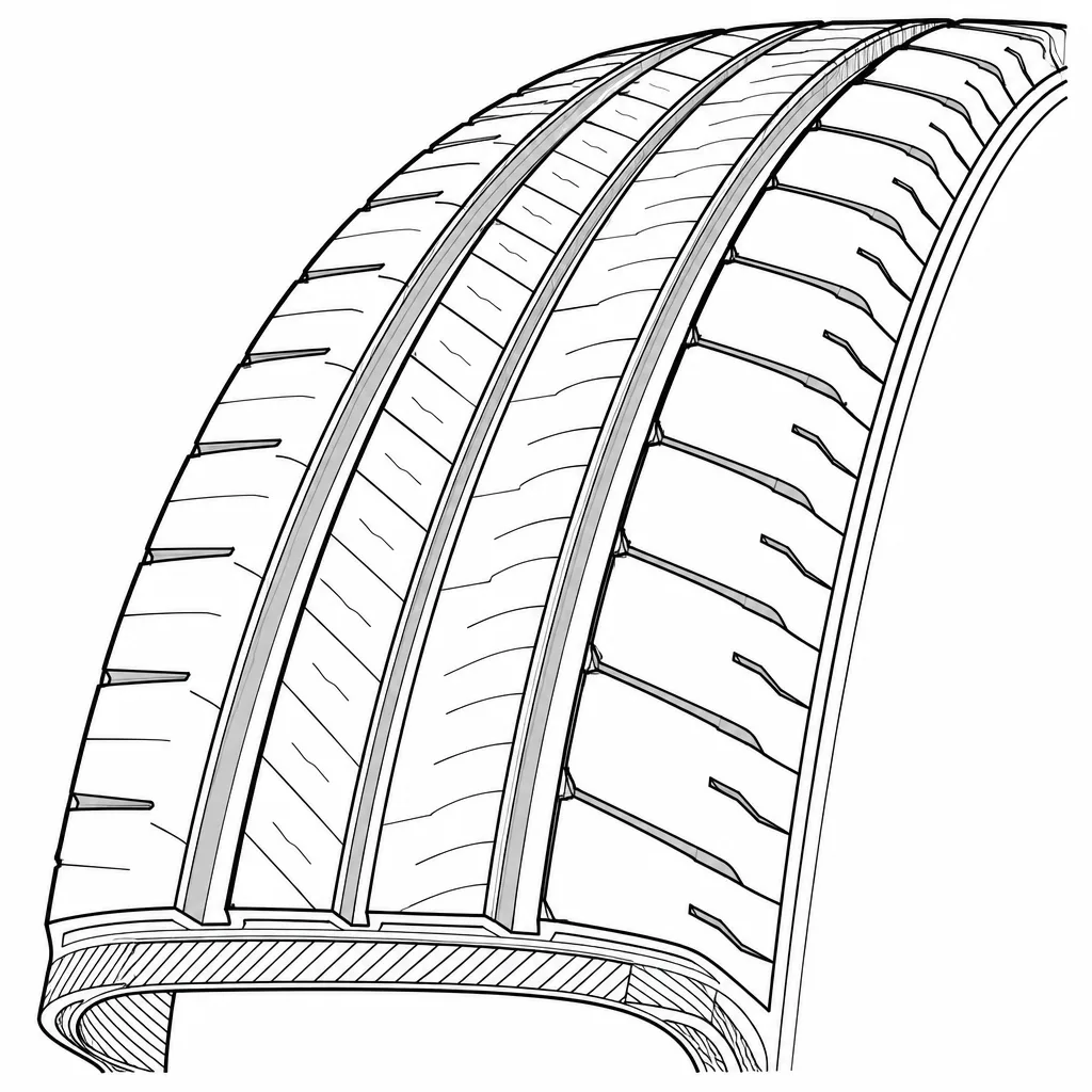Schéma illustratif : Épaules semi-continues munies d’encoches obliques rapprochées