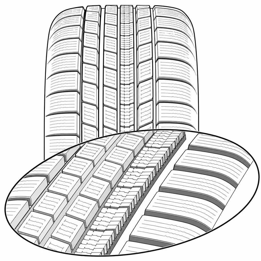Schéma illustratif : Écart de taille entre petits pavés médians et larges pavés périphériques