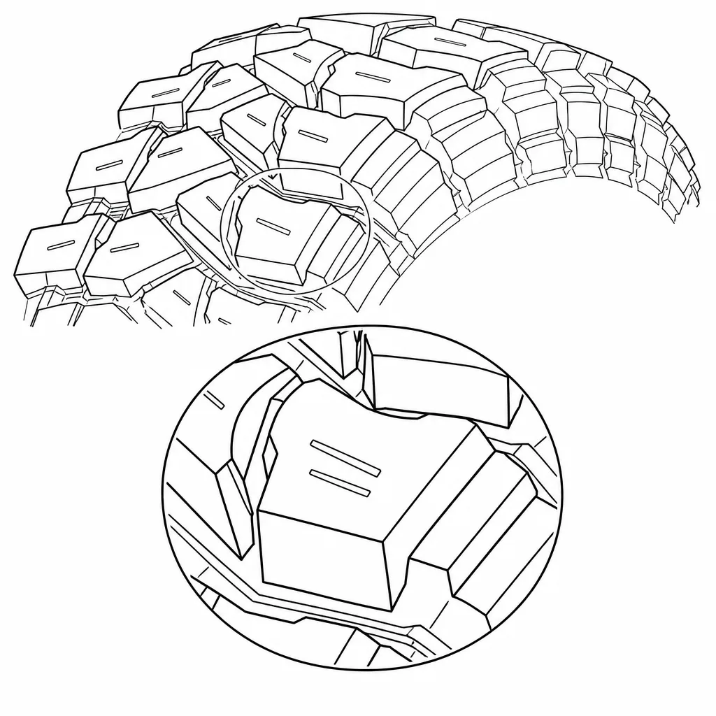 Schéma illustratif : Gros pavés indépendants à section individuelle importante