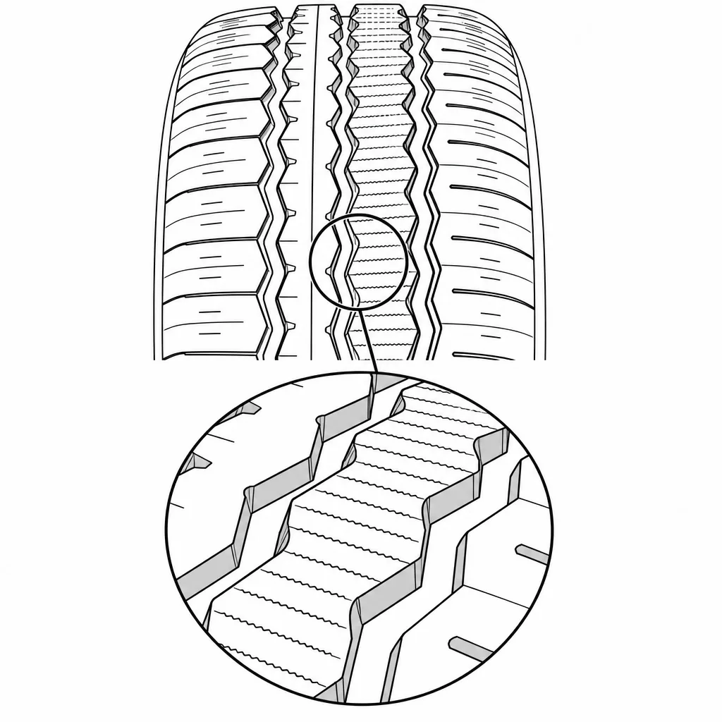 Schéma illustratif : Forte densité d’incisions dans les bandes étroites