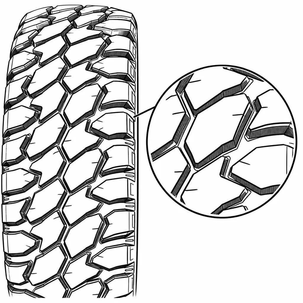Schéma illustratif : Faible densité de lamelles sur les pavés centraux et latéraux