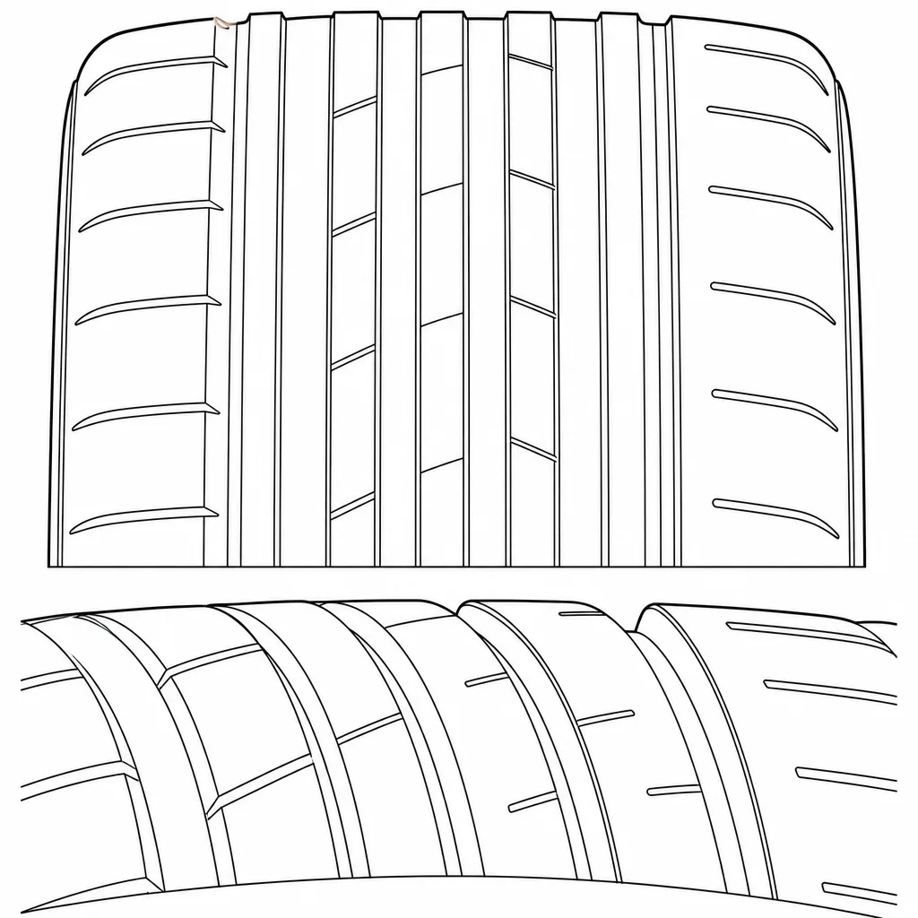 Schéma illustratif : Découpage en bandes circonférentielles étroites