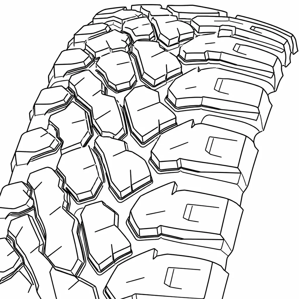 Schéma illustratif : Rainures profondes entourant des blocs séparés