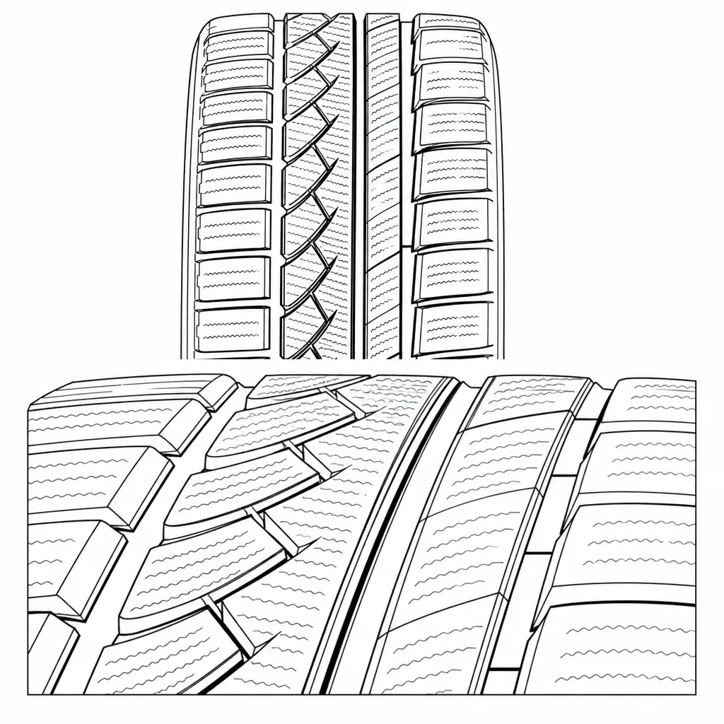 Schéma illustratif : Proportion élevée de vides entre la gorge médiane et les rangées obliques