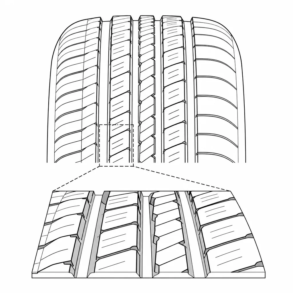 Schéma illustratif : Canaux longitudinaux de faible largeur
