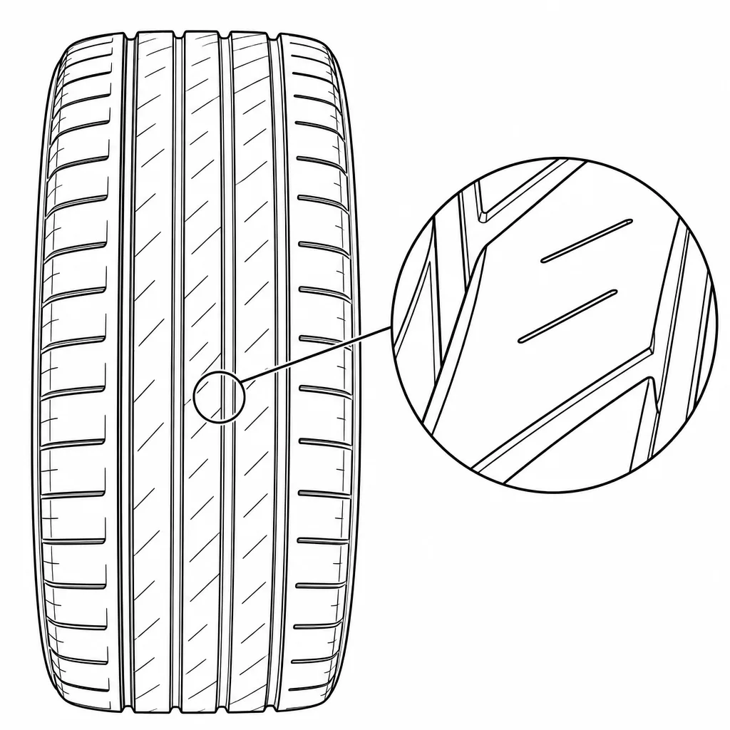 Schéma illustratif : Entailles courtes et obliques de densité moyenne
