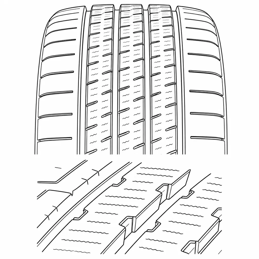 Schéma illustratif : Lamellisation de densité moyenne sur les rangées centrales