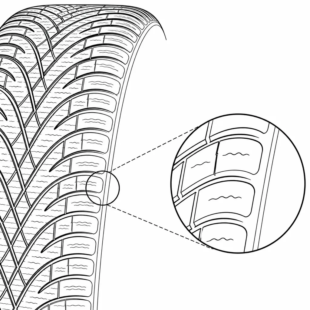 Schéma illustratif : Contours arrondis des pavés d’épaule