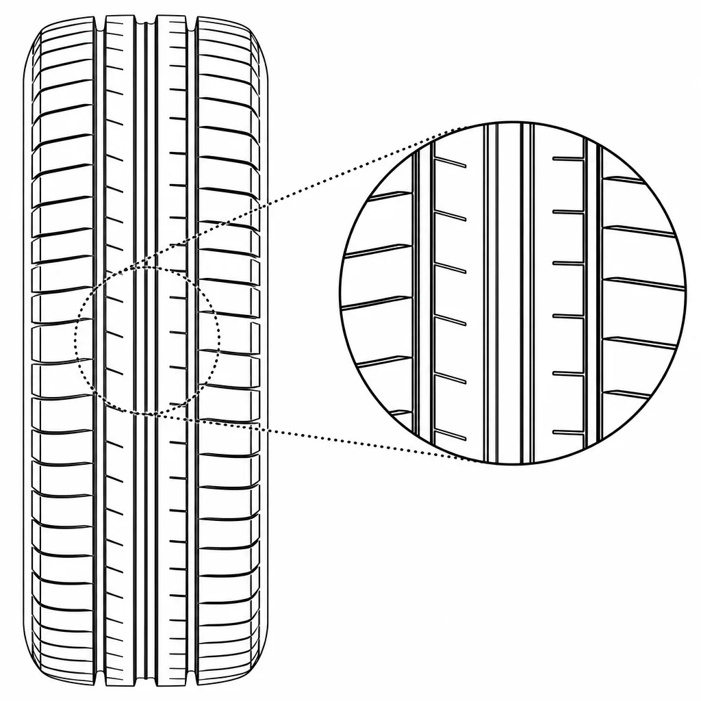 Schéma illustratif : Architecture visuellement symétrique de part et d’autre de l’axe