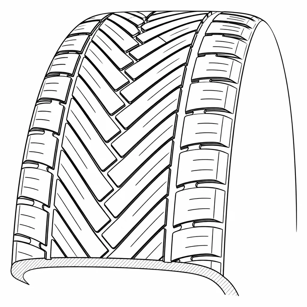 Schéma illustratif : Deux rangées d’épaule composées de blocs distincts plutôt que de bandes périphériques