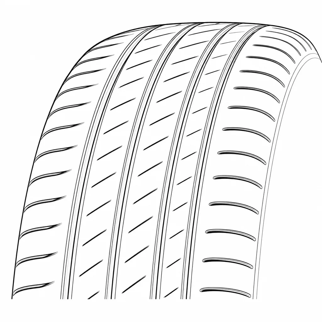 Schéma illustratif : Épaules arrondies et semi-continues à encoches transversales courtes