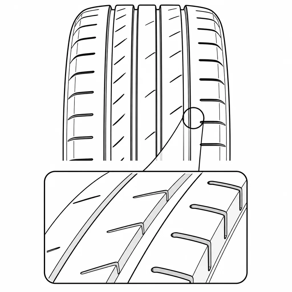 Schéma illustratif : Encoches obliques et rainures d’épaule à extrémités fermées