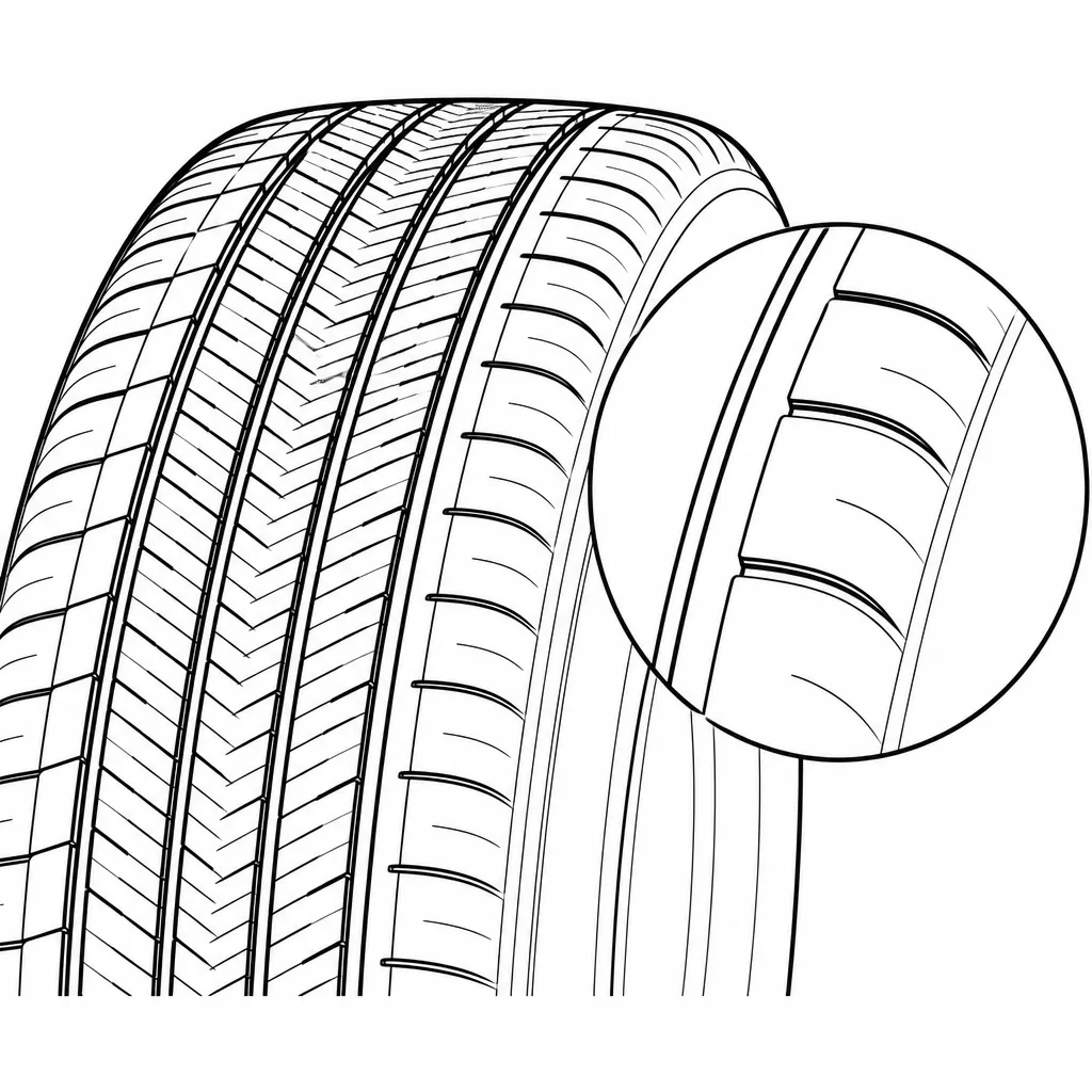 Schéma illustratif : Épaules semi-continues séparées par des découpes obliques étroites
