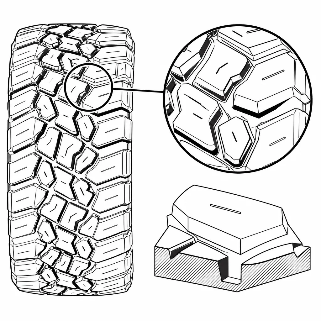 Schéma illustratif : Gros pavés à surface d’appui locale étendue