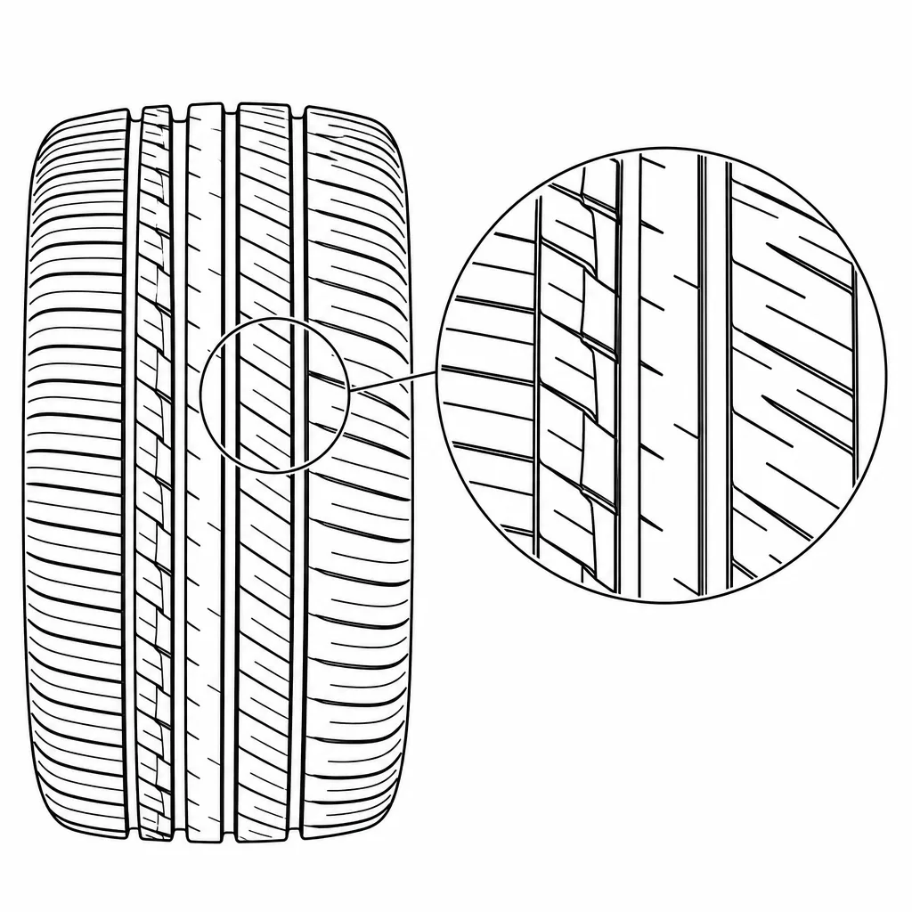 Schéma illustratif : Pavés intermédiaires allongés à entailles obliques