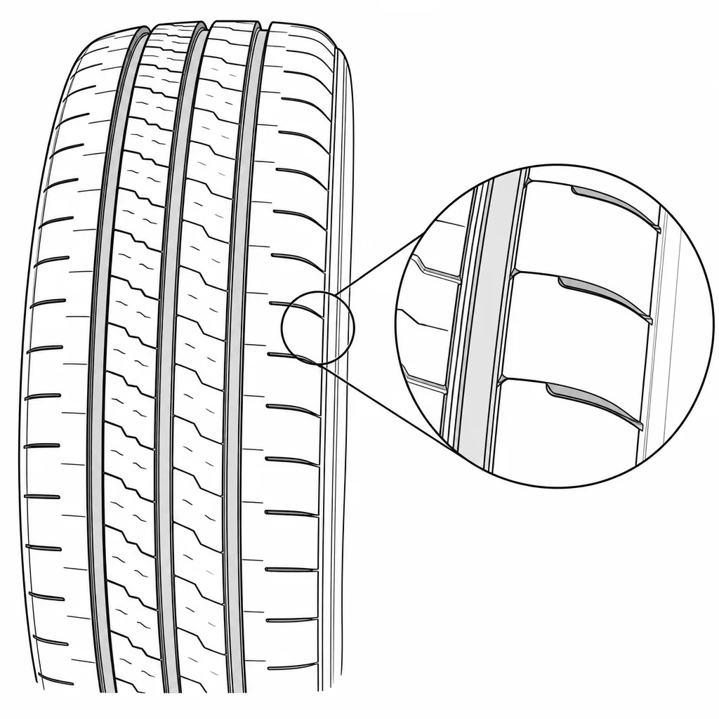 Schéma illustratif : Blocs d’épaule allongés séparés par des encoches transversales