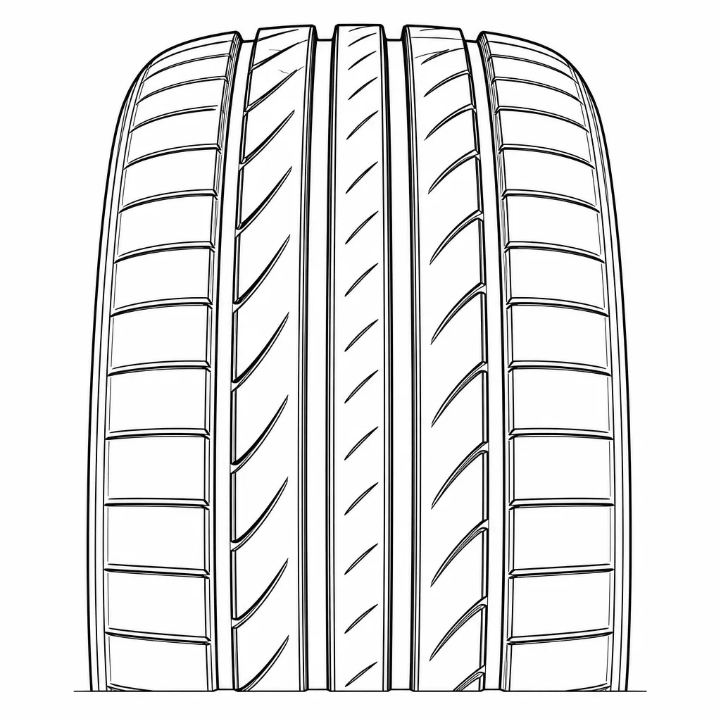 Schéma illustratif : Répartition symétrique des volumes de gomme autour de l’axe