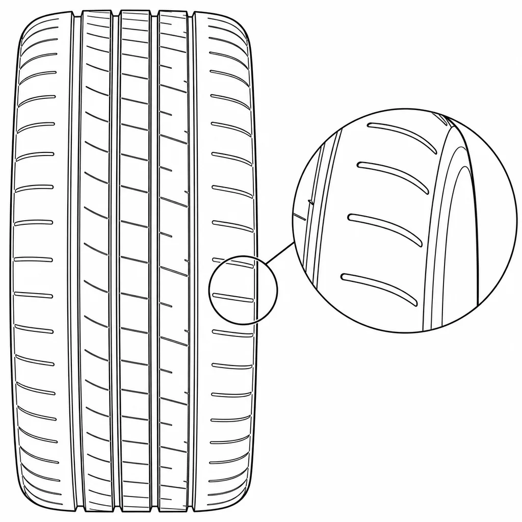 Schéma illustratif : Épaules à forte proportion de gomme et bord périphérique fermé