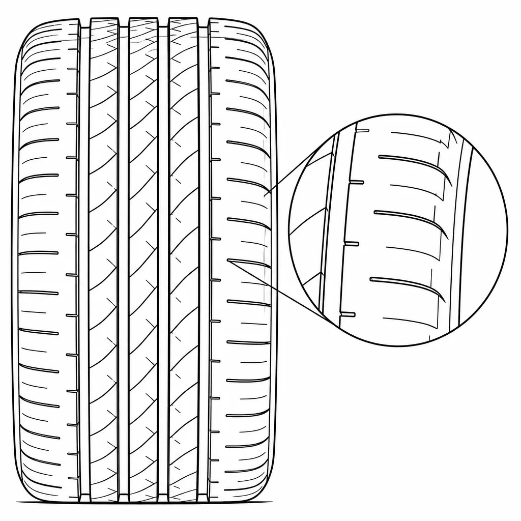 Schéma illustratif : Épaules semi-continues à encoches transversales courtes