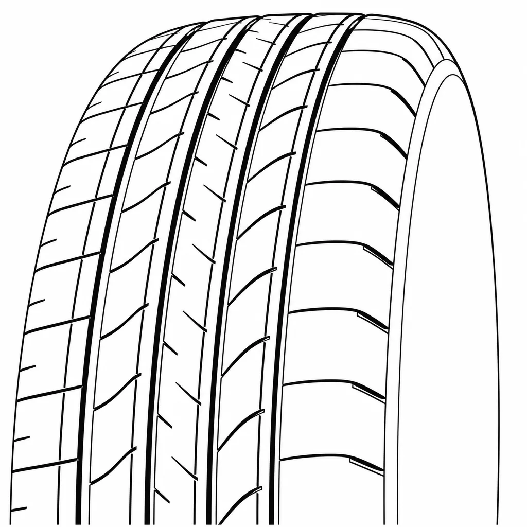 Schéma illustratif : Épaules à forte proportion de gomme, interrompues par des coupures inclinées