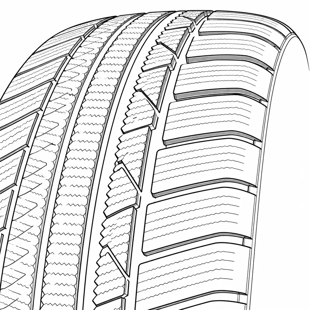 Schéma illustratif : Blocs d’épaule allongés séparés par des ouvertures débouchantes
