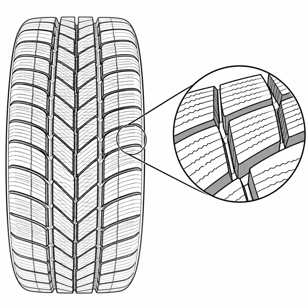 Schéma illustratif : Forte densité d’incisions transversales et obliques
