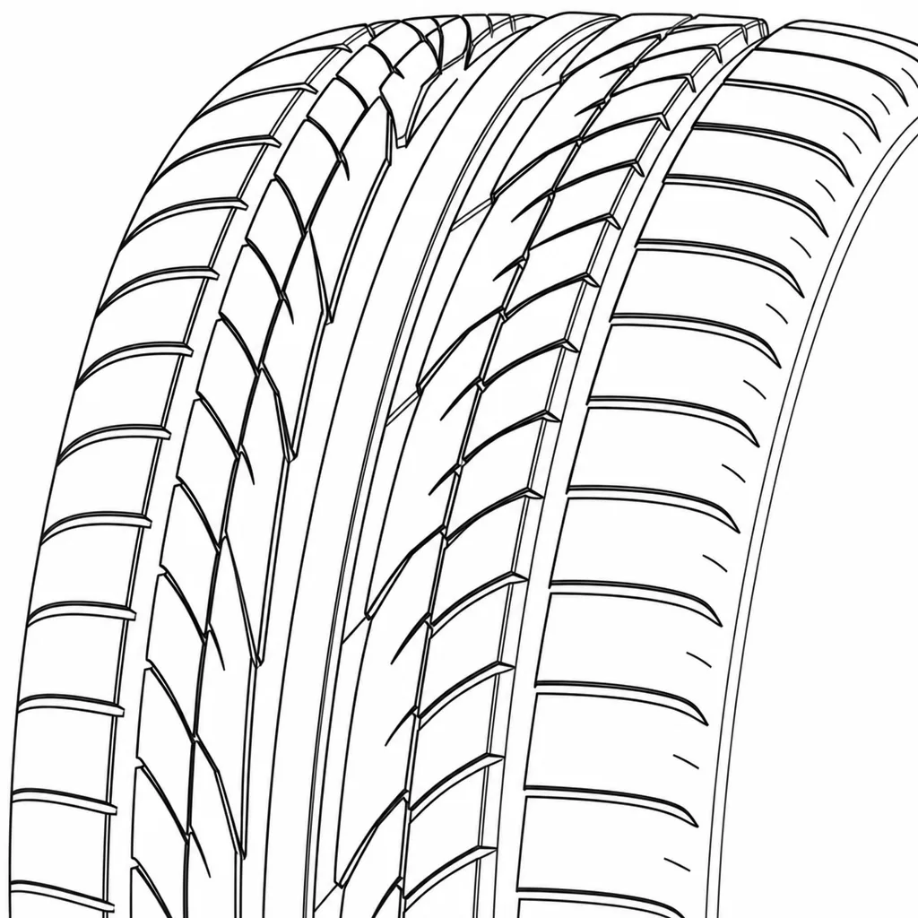 Schéma illustratif : Ponts de gomme relativement larges entre les sillons principaux