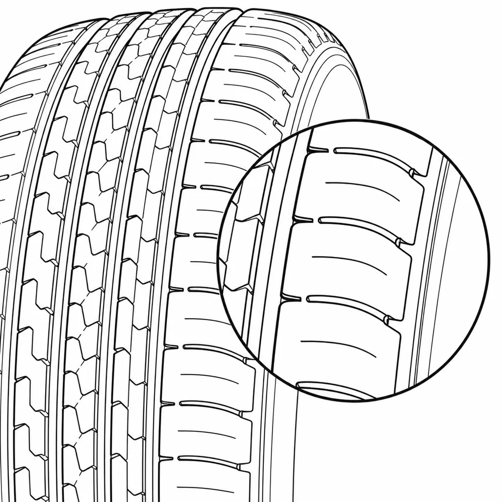 Schéma illustratif : Pavés d’épaule allongés séparés par des encoches courtes