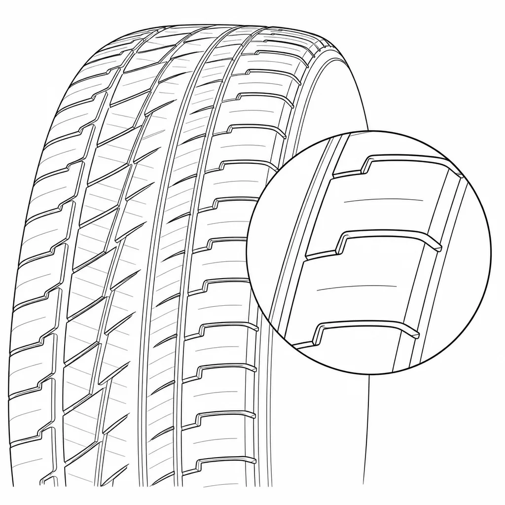 Schéma illustratif : Blocs d’épaule larges séparés par des encoches