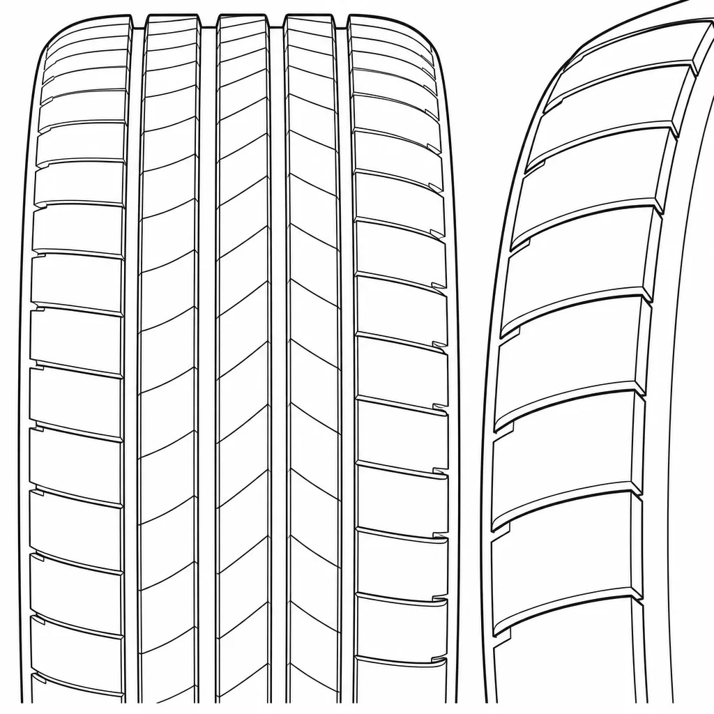 Schéma illustratif : Encoches d’épaule courtes et régulièrement espacées