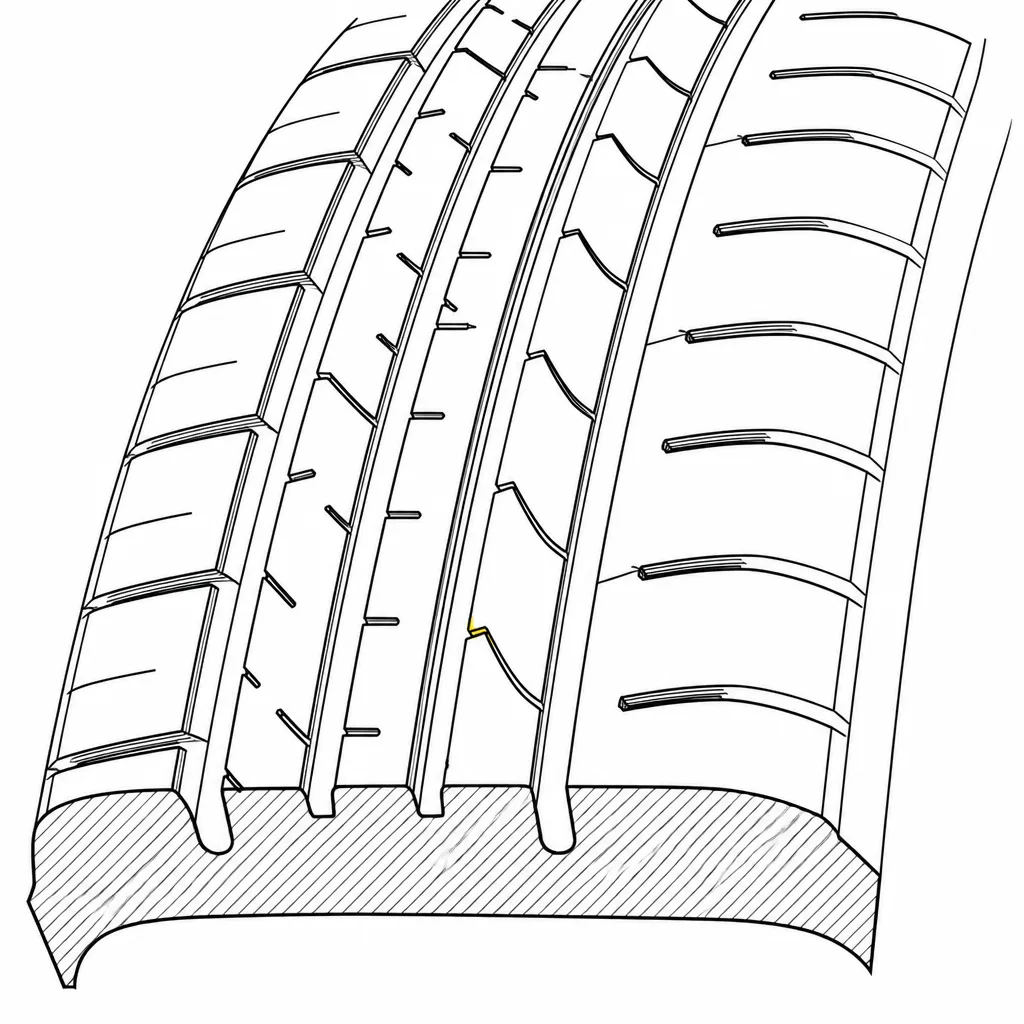 Schéma illustratif : Courtes incisions espacées dans les rangées médianes