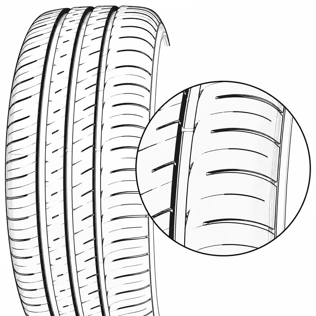 Schéma illustratif : Épaules semi-continues à entailles obliques et transversales