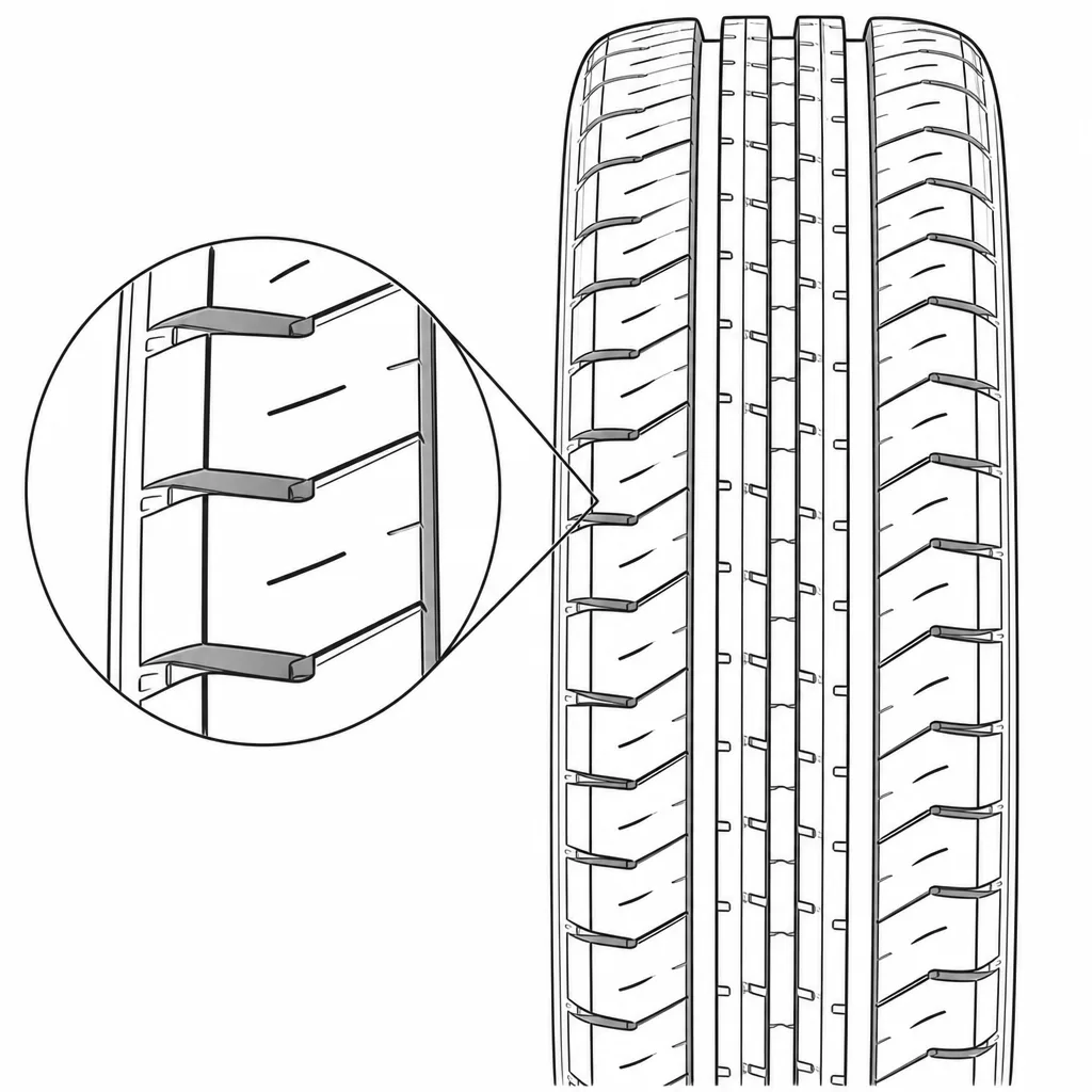Schéma illustratif : Épaules semi-continues à encoches régulières