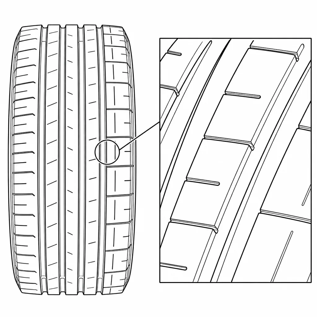 Schéma illustratif : Entailles transversales courtes à extrémité fermée