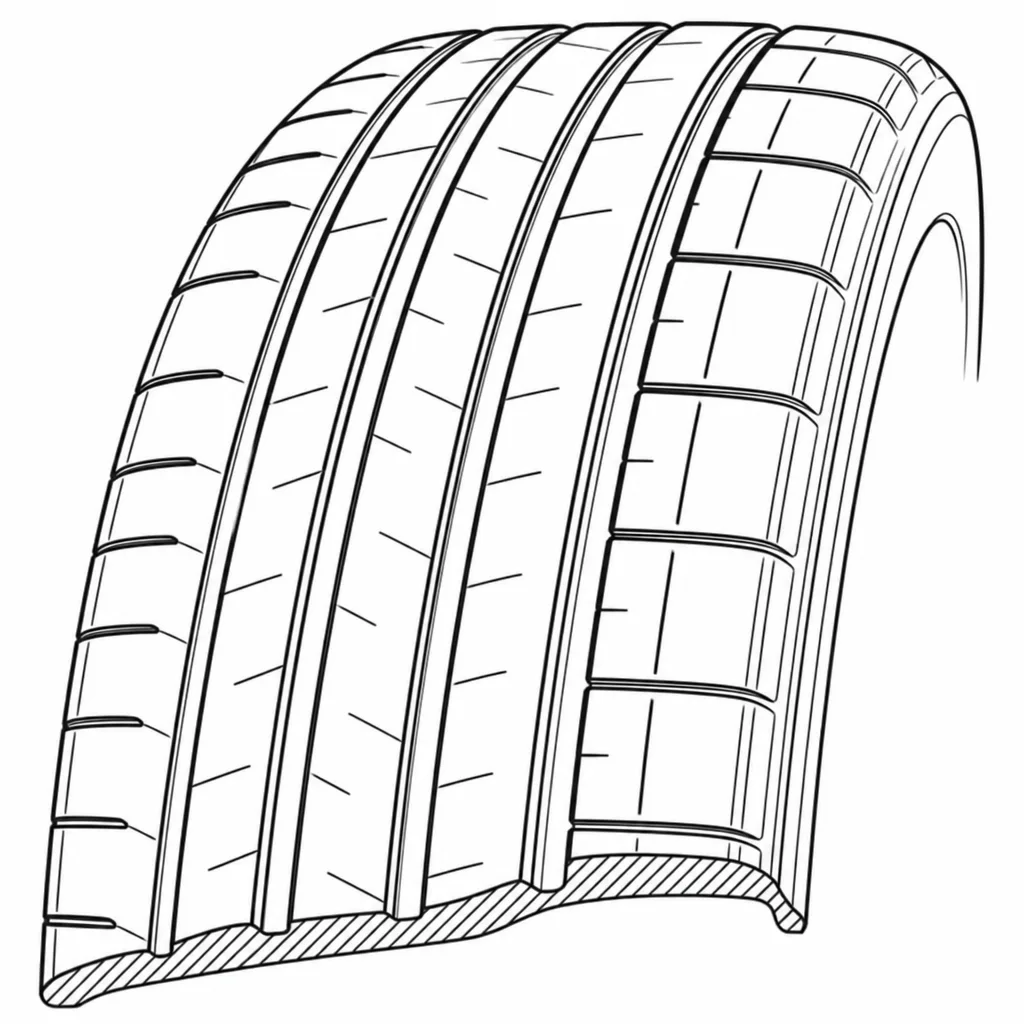 Schéma illustratif : Blocs d’épaule rectangulaires à sommets peu incisés