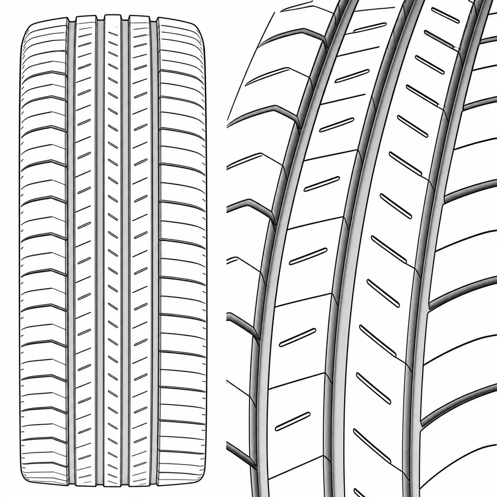 Schéma illustratif : Entailles obliques courtes de densité moyenne
