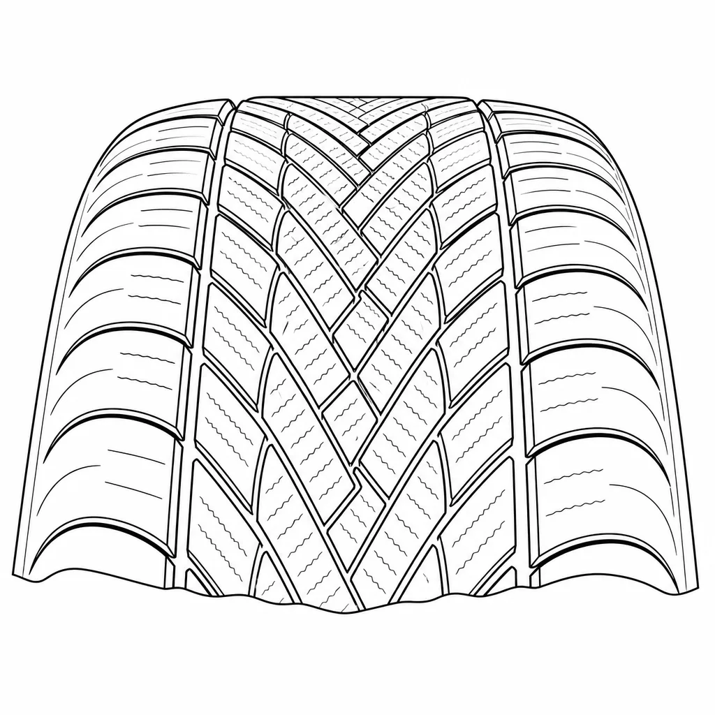 Schéma illustratif : Zone médiane formée de pointes de chevrons fractionnées