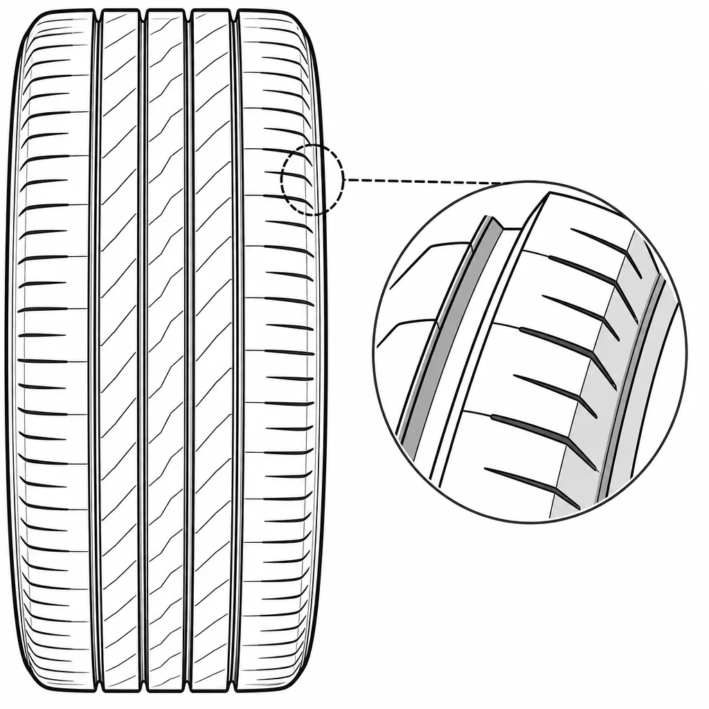 Schéma illustratif : Épaules semi-continues à fines encoches répétées