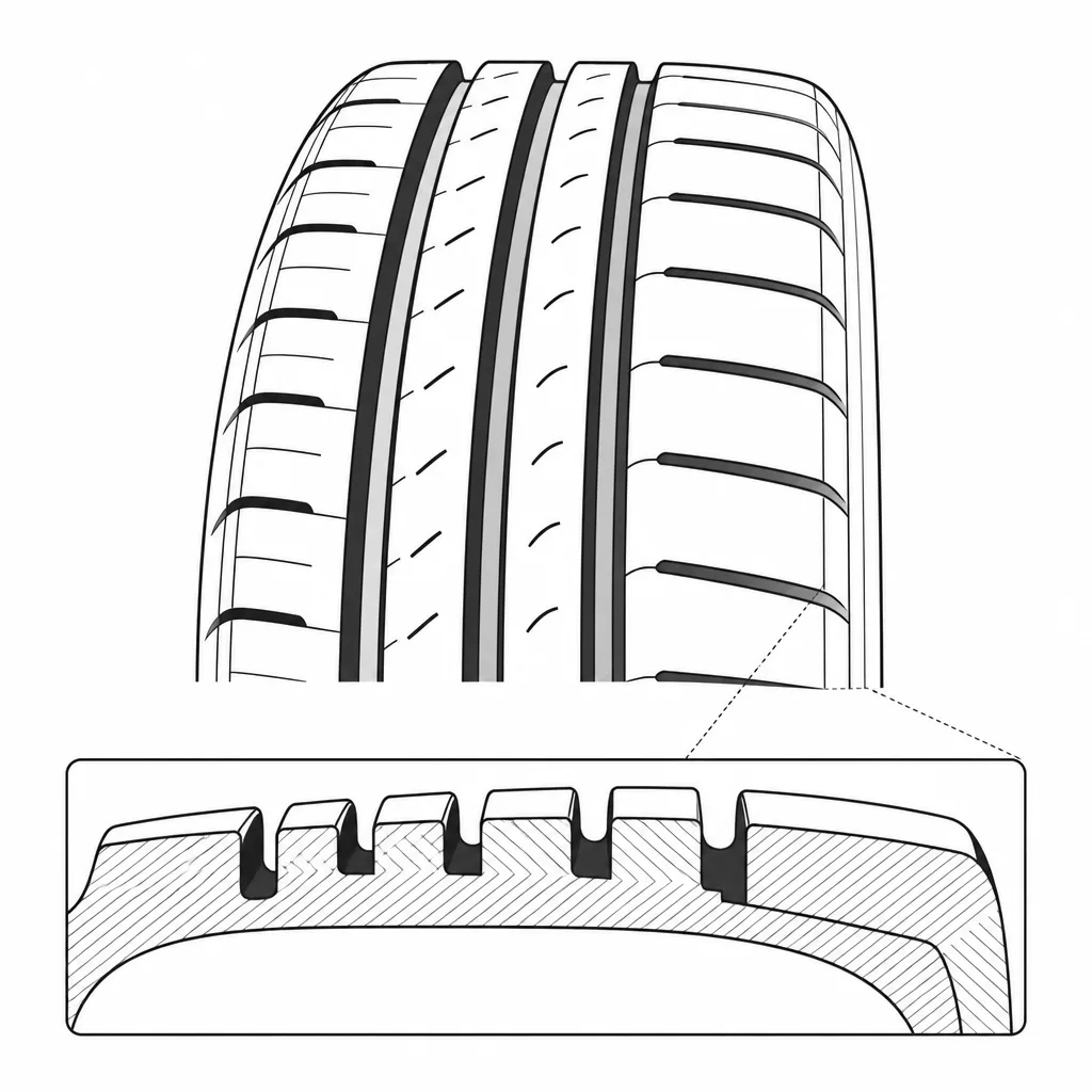 Schéma illustratif : Répartition asymétrique des volumes de gomme