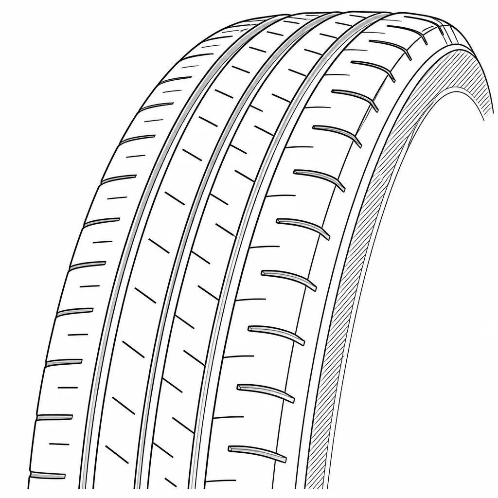Schéma illustratif : Épaules semi-continues à encoches courtes