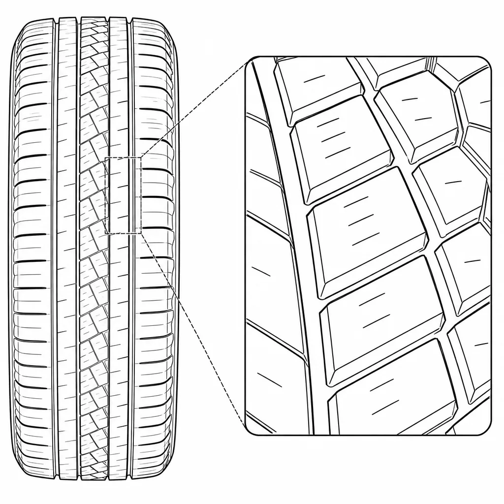 Schéma illustratif : Rapport longueur/largeur élevé des pavés intermédiaires