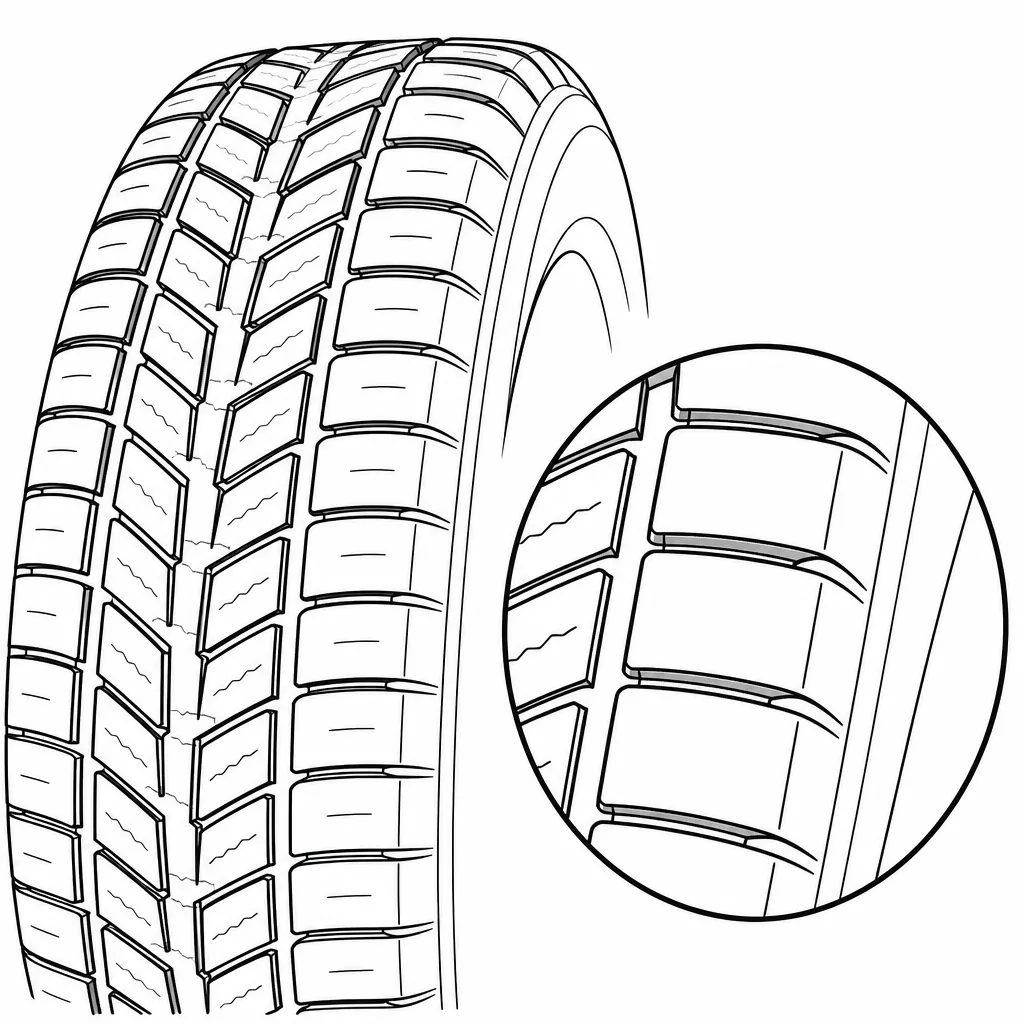 Schéma illustratif : Blocs d’épaule substantiels séparés par des encoches