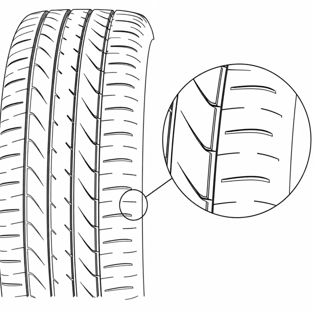 Schéma illustratif : Découpes périphériques courtes ne traversant pas entièrement les éléments d’épaule