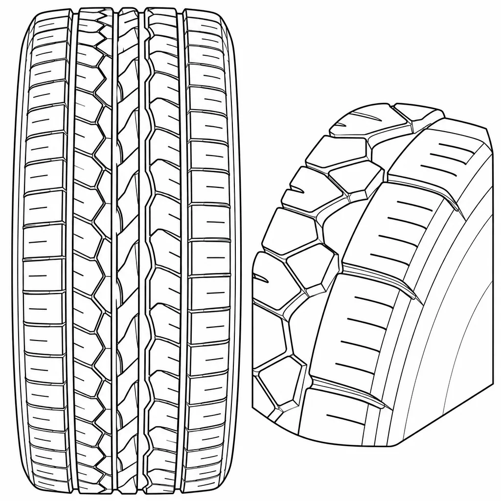 Schéma illustratif : Volume de gomme important aux épaules, tempéré par des découpes fines