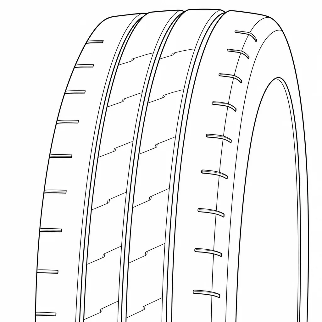 Schéma illustratif : Épaules presque continues à encoches transversales courtes