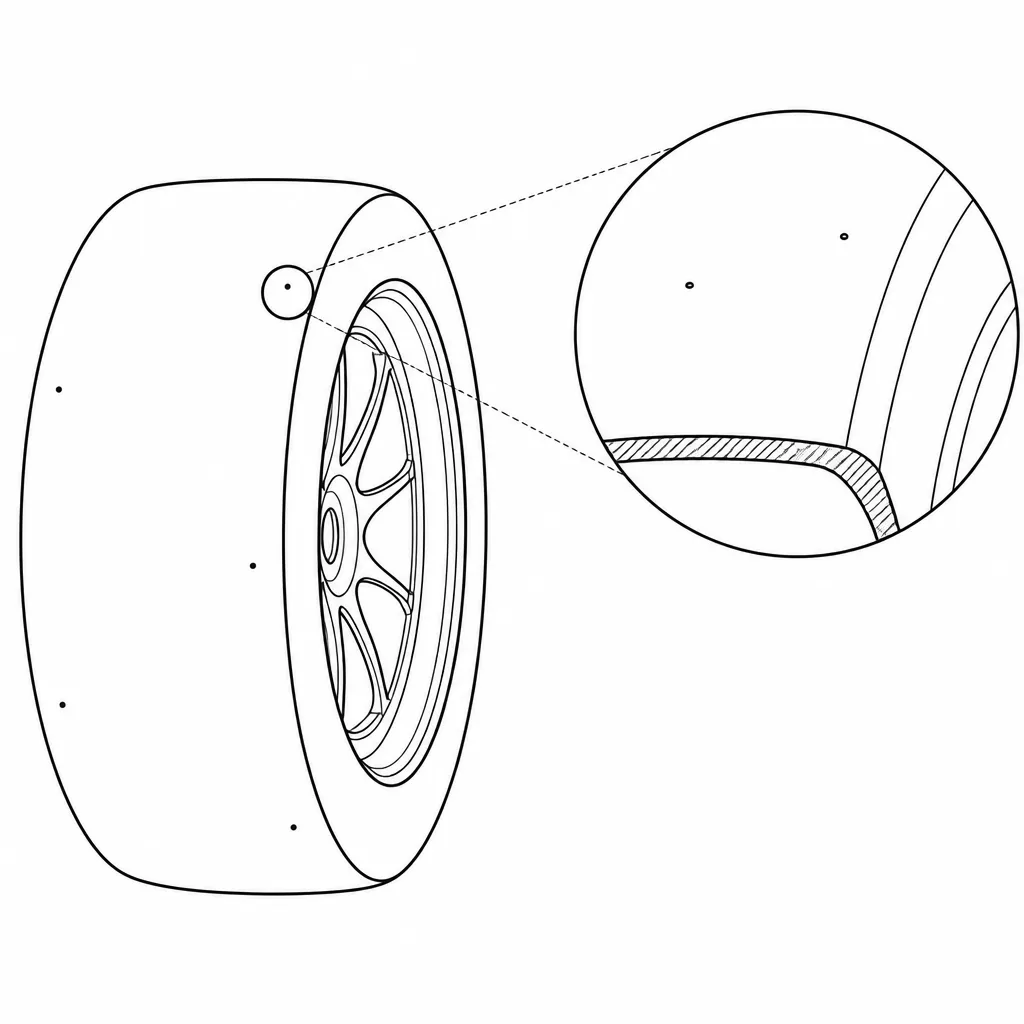 Schéma illustratif : Surface lisse avec seulement quelques marques ponctuelles isolées