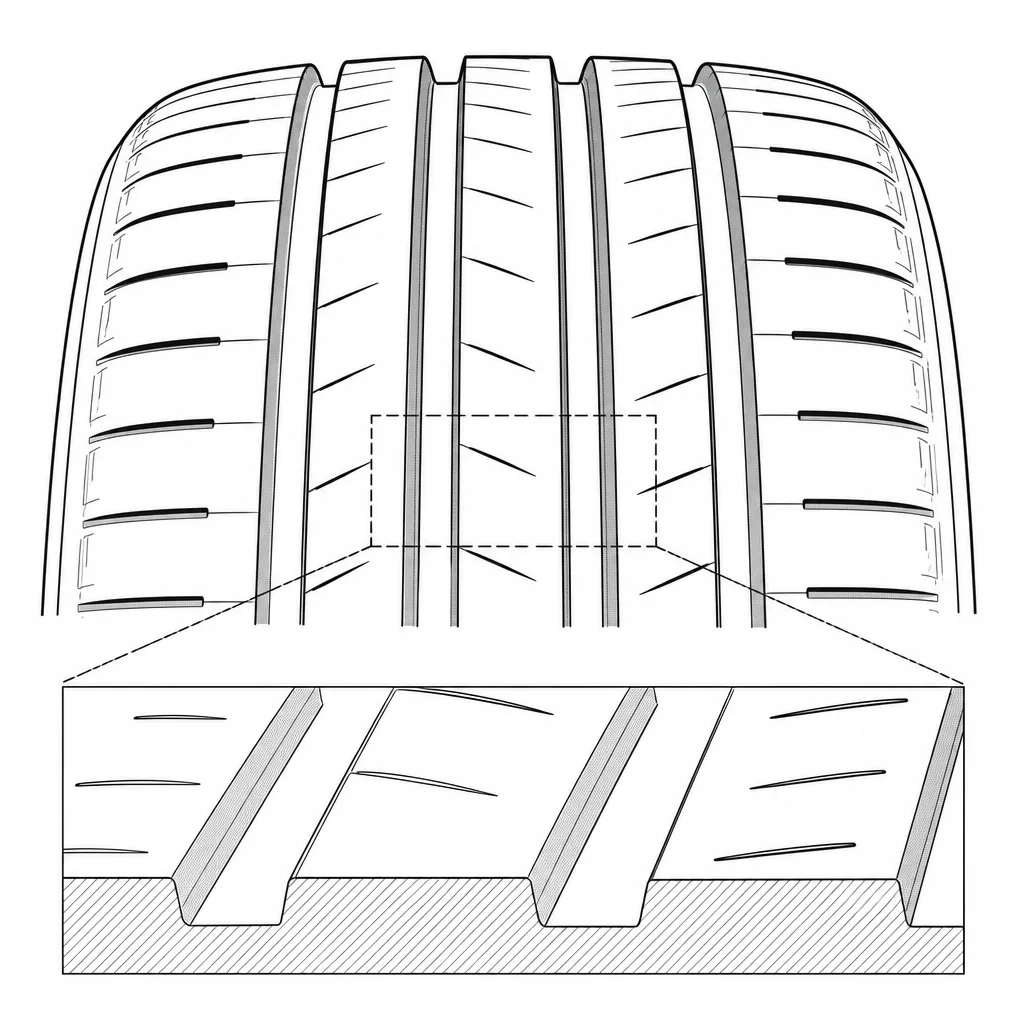 Schéma illustratif : Bandes porteuses séparées les unes des autres avec peu d’entrecroisement transversal